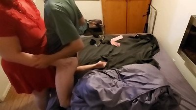 enormous sumptuous submissive cheating Mom-I-would-Like-to-Fuck Get's A shemale In red Velvet Dress!